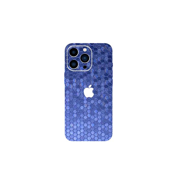 skin iphone deep blue honeycomb