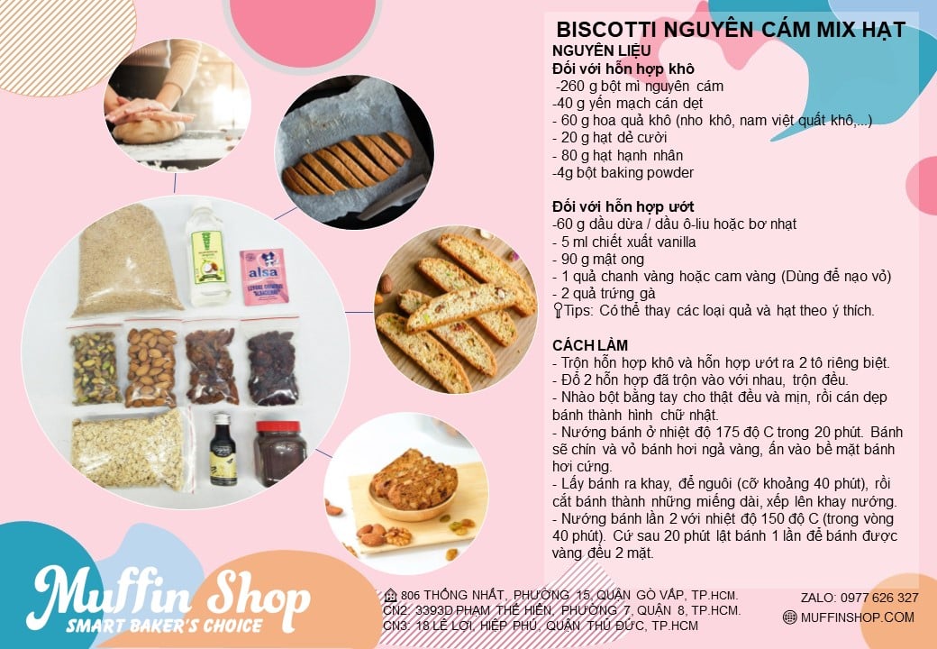 Biscotti nguyên cám