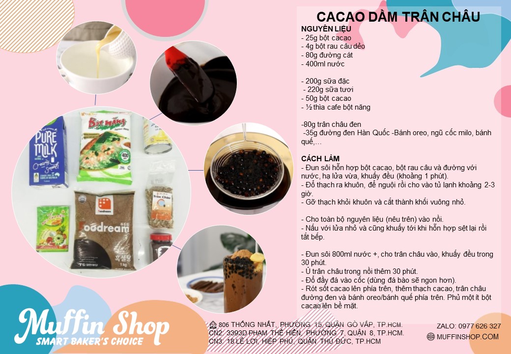Cacao dầm trân châu