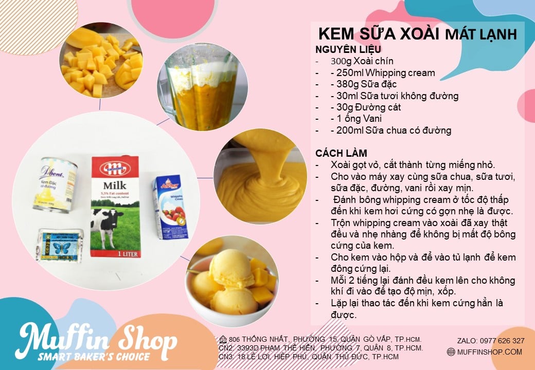Kem sữa xoài lạnh