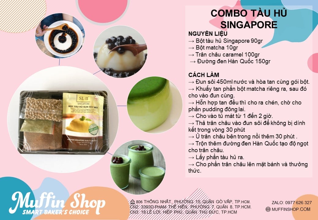 Cách làm tàu hủ trân châu Singapore