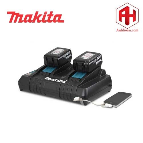 sạc nhanh Makita 2 cổng sạc trang bị thêm cổng USB