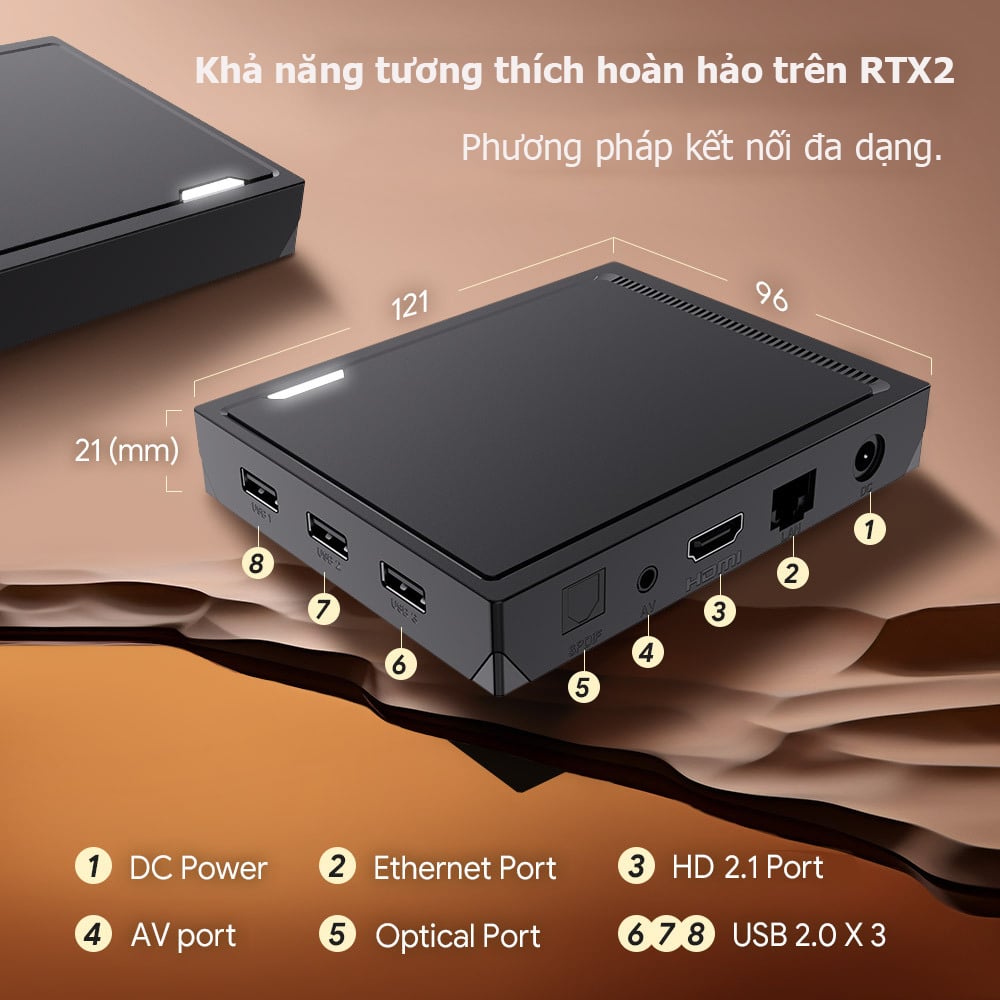 TV Box RT-X2 – Chip Realtek 1325 | Android 14 | AI Nâng Cấp Hình Ảnh | Dolby