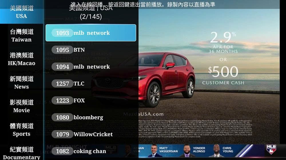 Danh sách kênh truyền hình của Ubox 12