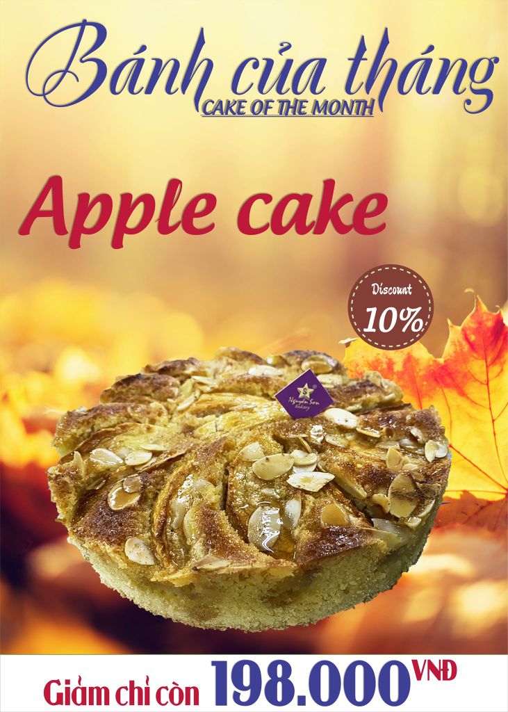 CAKE OF THE MONTH - APPLE CAKE HOÀN TOÀN MỚI GIẢM 10%