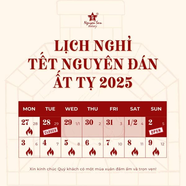 [Thông báo] Lịch nghỉ Tết Nguyên đán Ất Tỵ 2025