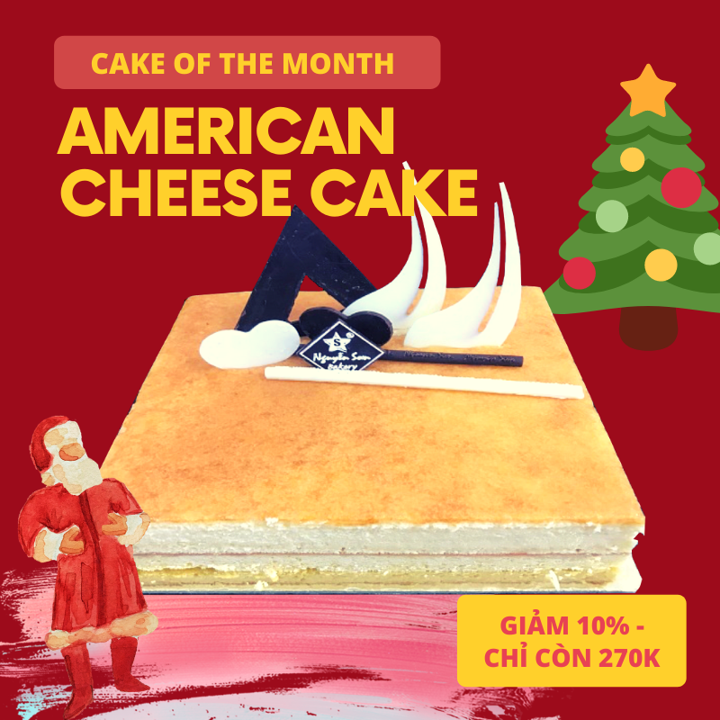 GIÁNG SINH RỘN RÀNG CÙNG AMERICAN CHEESE CAKE MỚI