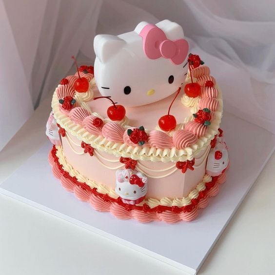 Bánh sinh nhật tạo hình Hello Kitty