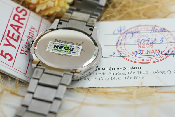 đồng hồ nam dây thép neos n-30724m sapphire chính hãng