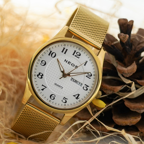 đồng hồ nam dây lưới neos n-30869m sapphire bảo hành chính hãng 5 năm