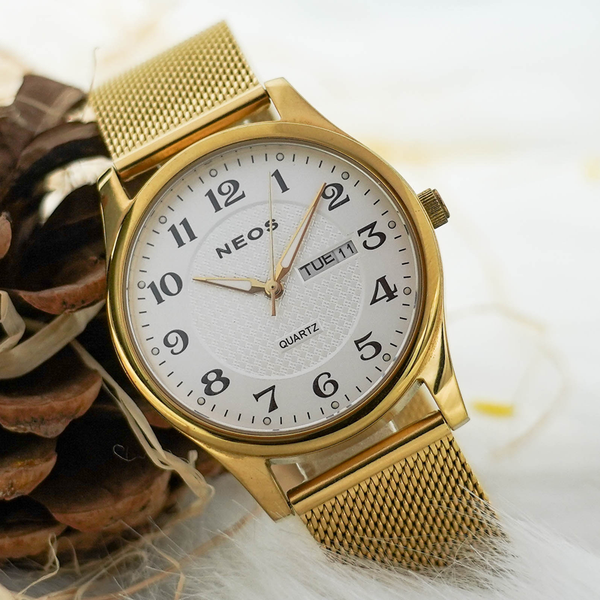 đồng hồ nam dây lưới neos n-30869m sapphire bảo hành chính hãng 5 năm