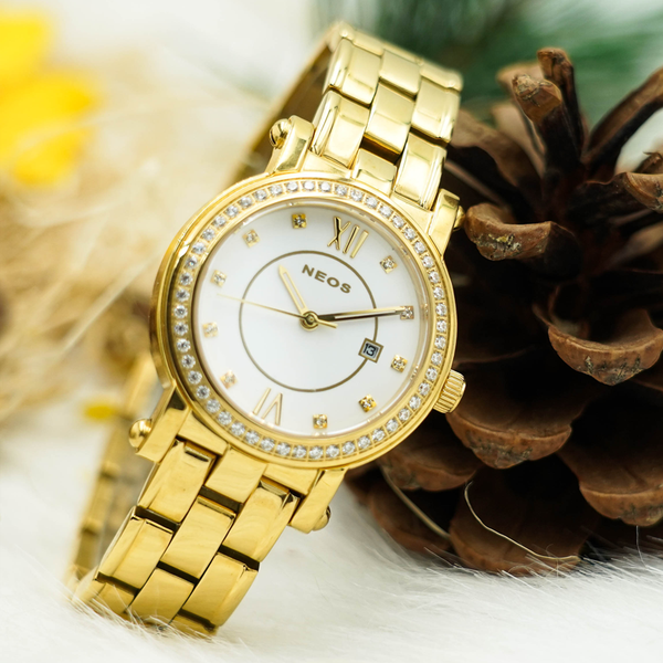 đồng hồ nữ dây thép neos n-30882l sapphire bảo hành chính hãng 5 năm