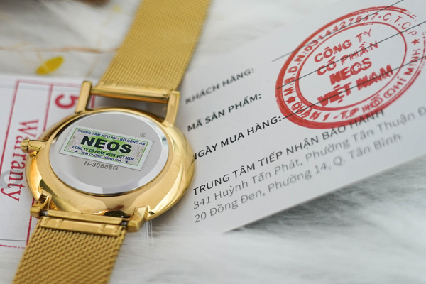 đồng hồ nam dây lưới neos n-30888g sapphire bảo hành chính hãng 5 năm