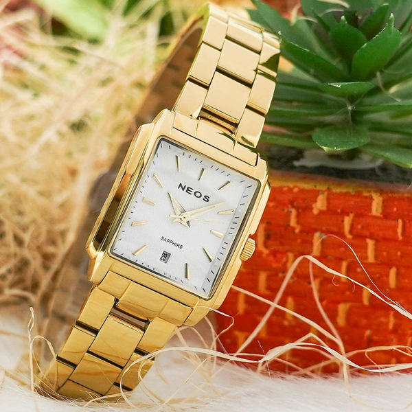đồng hồ nữ mặt vuông neos n-30915l sapphire chính hãng