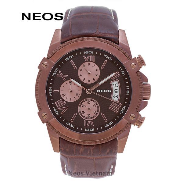 đồng hồ nam dây da neos N-40653m