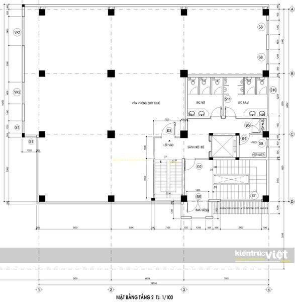 Thiết kế kiến trúc cao ốc văn phòng 8 tầng, Quảng Bình