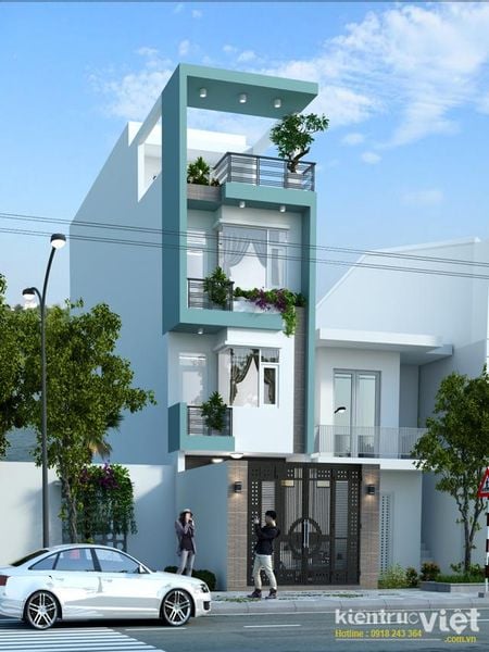 Mẫu nhà phố 4 tầng ngang 4m