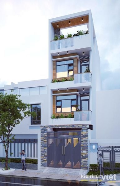 Mẫu nhà phố 4 tầng ngang 4m