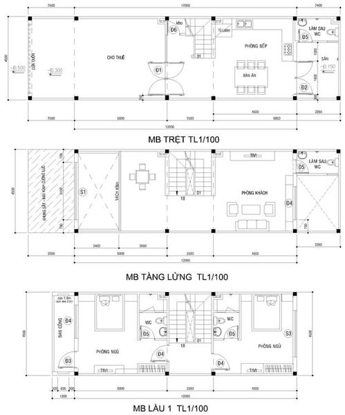 mẫu nhà phố đẹp 4x15 năm 2017