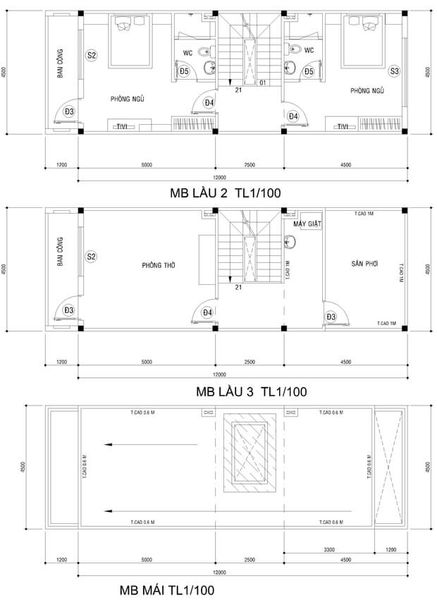 mẫu nhà phố đẹp 4x15 năm 2017