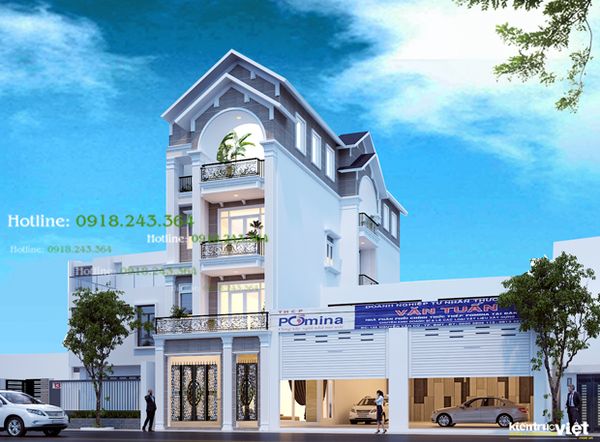 Phòng khách chính - Kiến trúc nhà phố 2 mặt tiền ngang 6m dài 20m