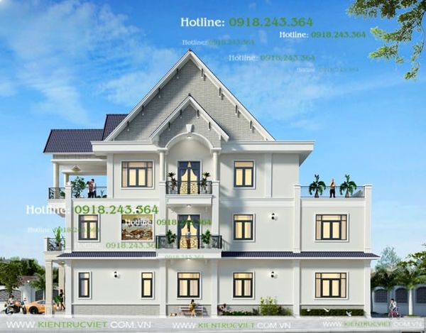 nhà phố 3 tầng mái ngói hai mặt tiền hiện đại, Quận 9