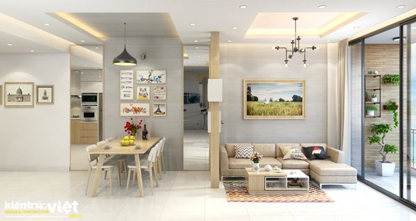 Thiết kế thi công nội thất căn hộ Opal Thủ Đức, gói nội thất 60 triệu