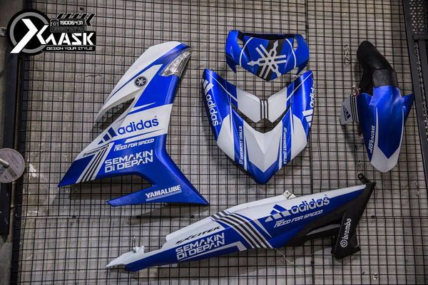 tem exciter 150 chrome xuoc xanh gp adidas