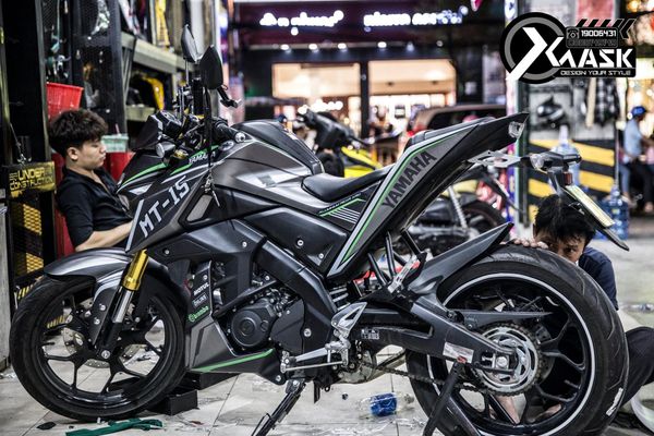 Tem TFX Chrome Xước Đen Mẫu Yamaha