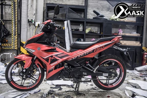 Tem Exciter 150 Chrome Xước Đỏ Mẫu MX