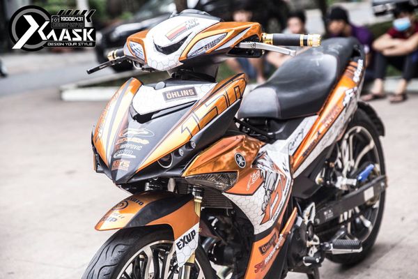 Tem Exciter 150 Chrome Bóng Cam Mẫu Bully