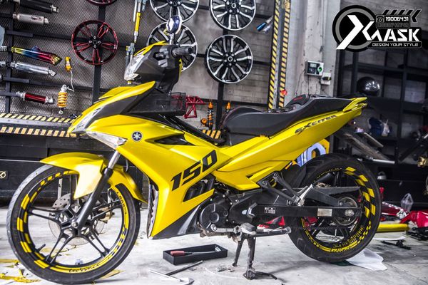 Tem Exciter 150 Nhôm Xước Vàng Mẫu EX 150 2