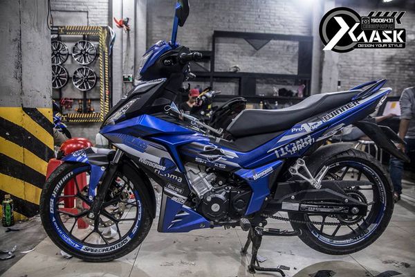 Tem Winner 150 Chrome Xước Xanh GP Mẫu Motocross