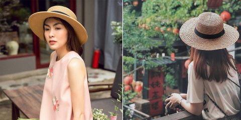 [Học Sao Việt] cách chọn và kết hợp mũ cói sao cho thật duyên dáng khi diện cùng trang phục hè
