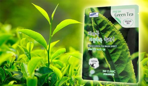 Mặt Nạ Dưỡng Da Trà Xanh 3W Mask Sheet Green Tea giá rẻ nhất TpHCM