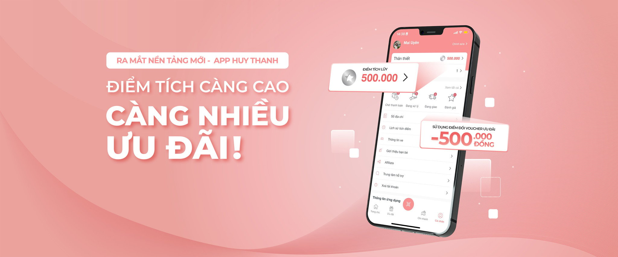 Ra mắt nền tảng mới - App Huy Thanh