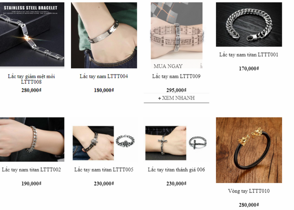 Sành điệu phong cách với lắc tay Titanium cao cấp
