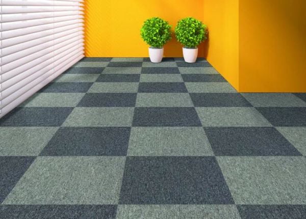combine 2 color carpet tile