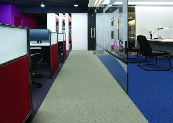 carpet tile solid color installation