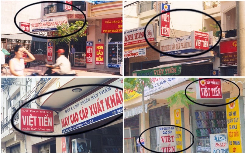 Mẫu bảng hiệu Việt Tiến fake 2