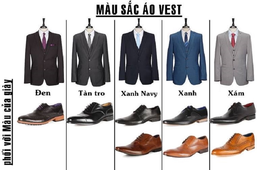 Phối đồ Việt Tiến - giày và áo vest