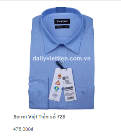 Giá áo sơ mi nam Việt Tiến mới nhất năm 2020 15