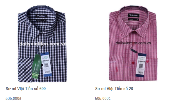 Giá áo sơ mi Việt Tiến quý 1 năm 2020 36