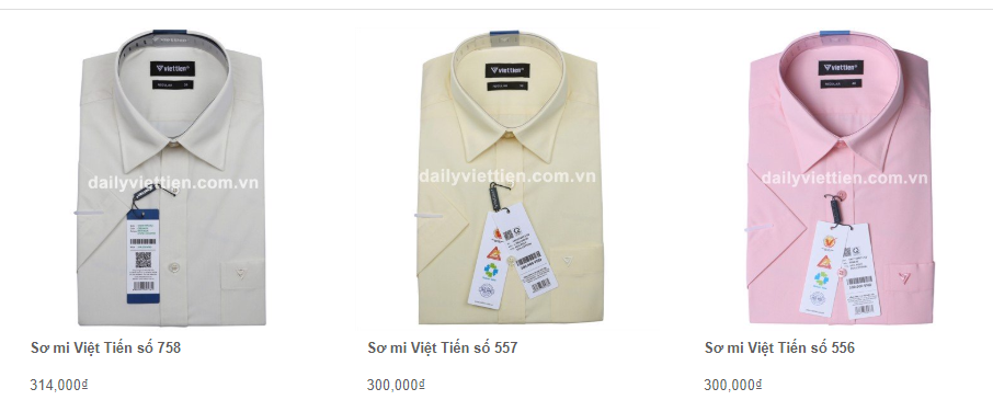 Giá áo sơ mi Việt Tiến quý 1 năm 2020 3