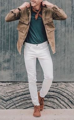 Phối đồ với quần jeans trắng 5