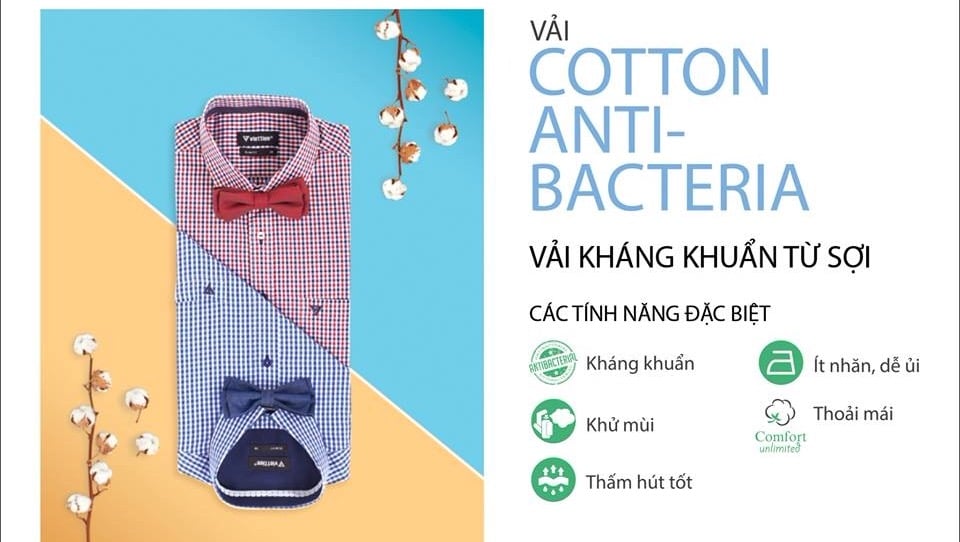 Vải cotton anti-bacteria Việt Tiến