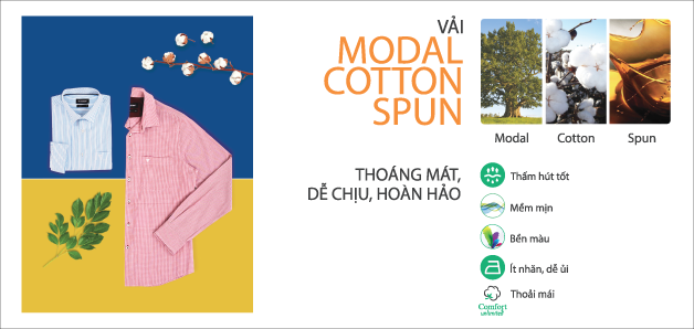 Vải modal cotton spun Việt Tiến