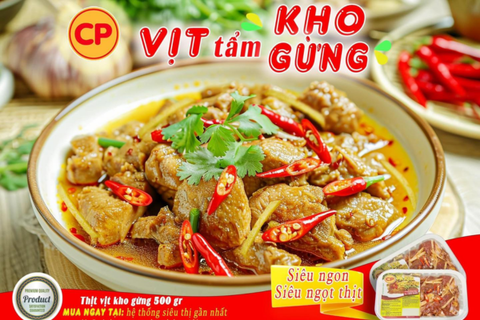 Vịt kho gừng C.P thơm ngon tiện lợi