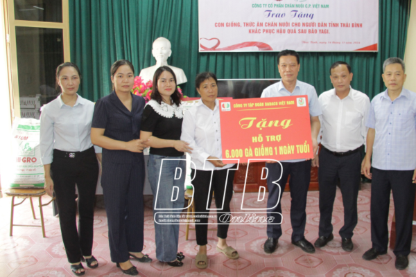 Tiếp nhận, hỗ trợ vật tư, con giống sau bão số 3