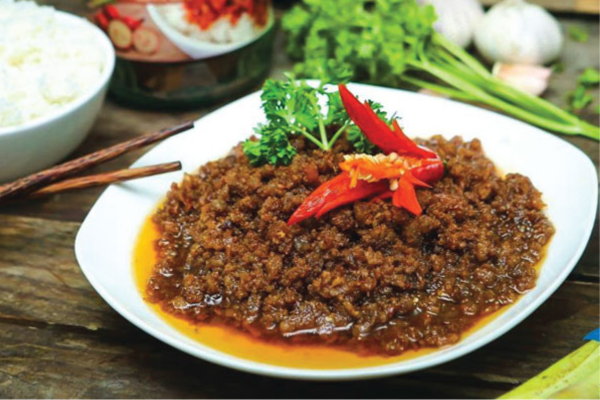 Thịt chưng mắm tép